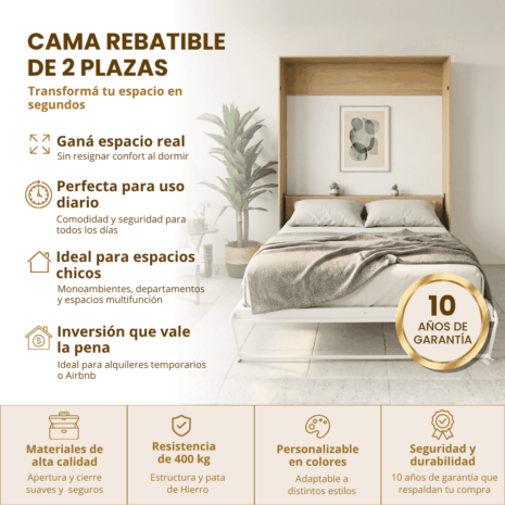 Cama rebatible 2 plaza clásica placa (1) (1) Cama rebatible 2 plaza clásica placa (1) (1)