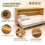 Cama rebatible 1 plaza y media PREMIUM caracteristicasplaca