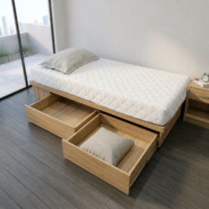 Cama Box 1 Plaza y media con Cajones