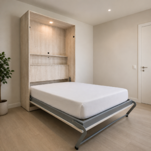Cama Rebatible 1 Plaza y Media Premium Vertical