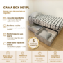 Cama box 2 plaza clásica placa