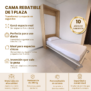 Cama rebatible 1 plaza clásica placa