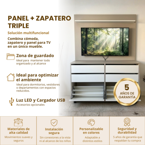 Panel + Zapatero Triple Panel + Zapatero Triple
