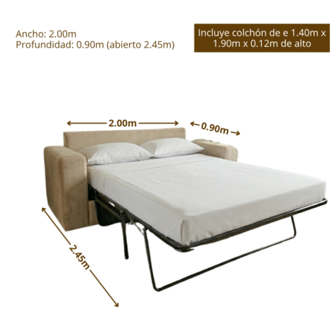 Sofá Cama Premium Linares medidas Sofá Cama Premium Linares medidas