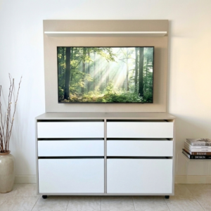 Cómoda con Panel para TV y Zapatero Triple