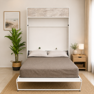 Cama Rebatible 2 Plazas Clásica con Baulera