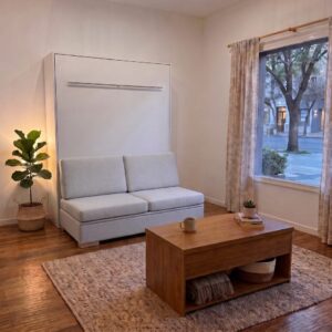 Combo Triple | Cama Rebatible, Sofá Baúl y Mesa Extensible